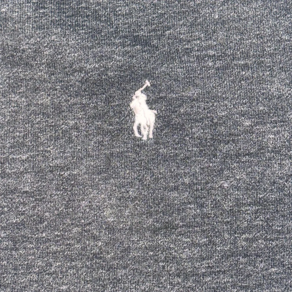 Polo Ralph Lauren Hoodie Mens L Gray Full Zip Heathered Thermal Lined Pony Logo